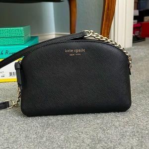 Kate Spade Black Steffiano Leather Crossbody Handbag